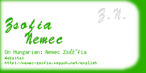 zsofia nemec business card